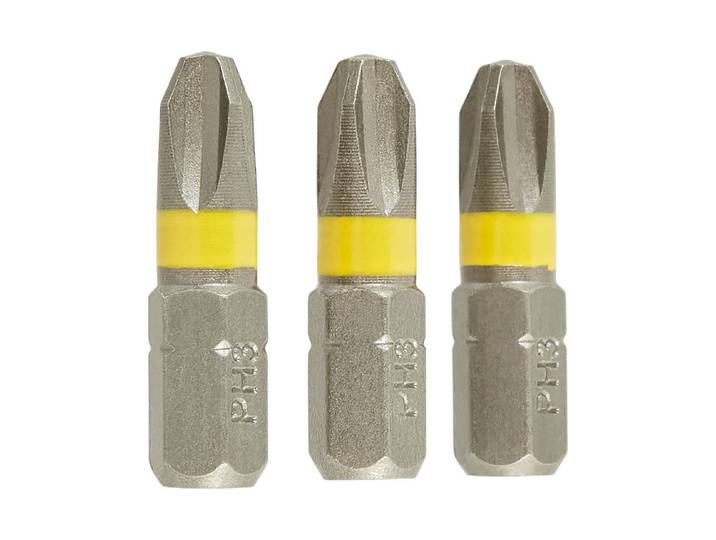 Wolfcraft Kreuzschlitz-Bits 25 mm 3 Stück
