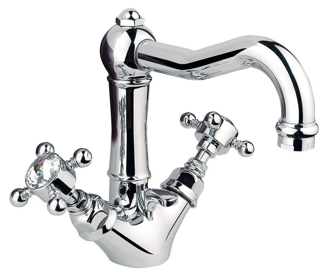 CASA39 Nicolazzi Half Dome Crystal Waschtisch-Zweigriffarmatur Bad 1432 CR 93