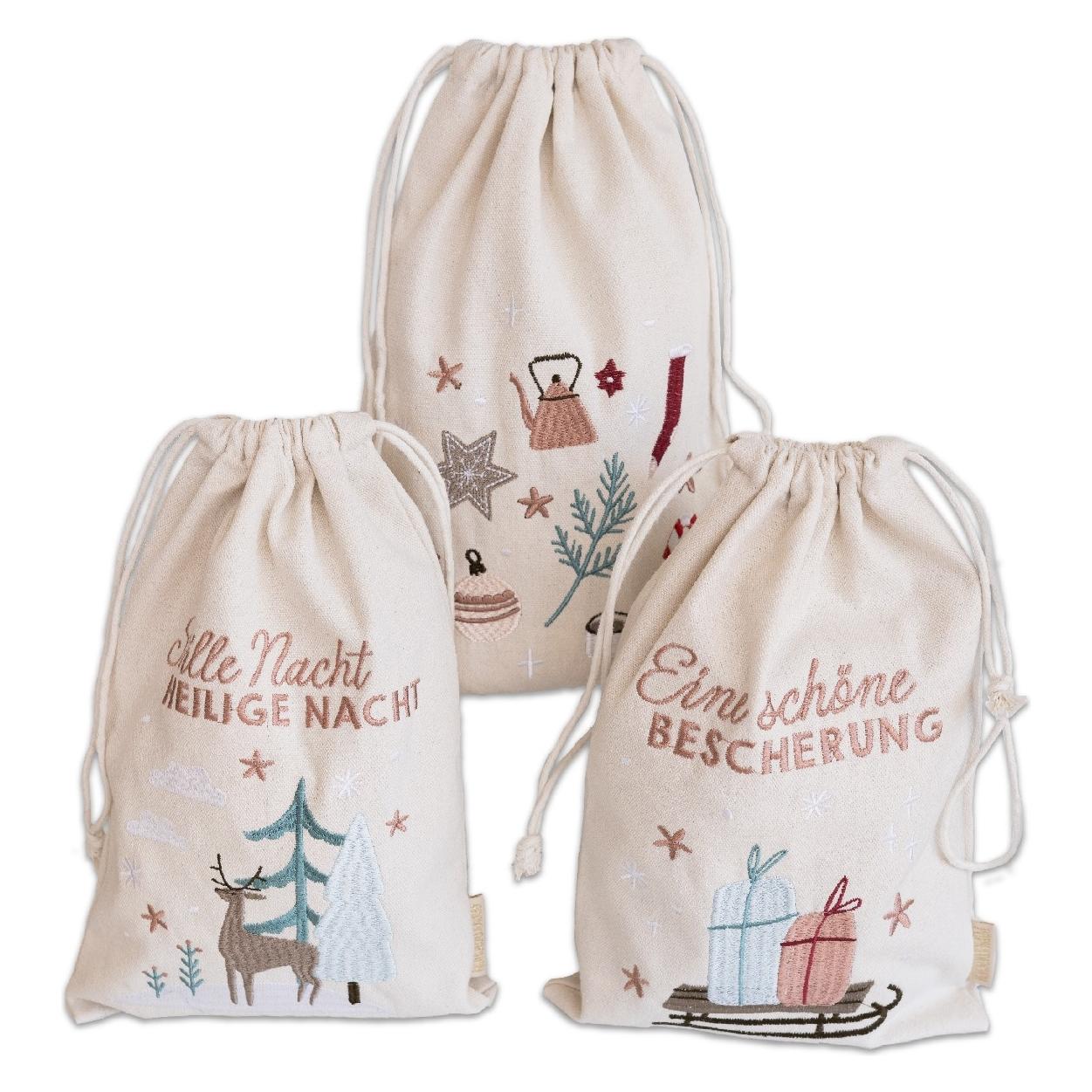 Papierdrachen 3 Geschenksäcke Cheerful Christmas (3x) (77420725)