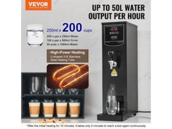 Distributeur dEau Chaude Électrique Fontaine à Eau Chaude sur Réseau 20 L avec Débit 50 L/h pour Café Thé Restauration Bureau B…