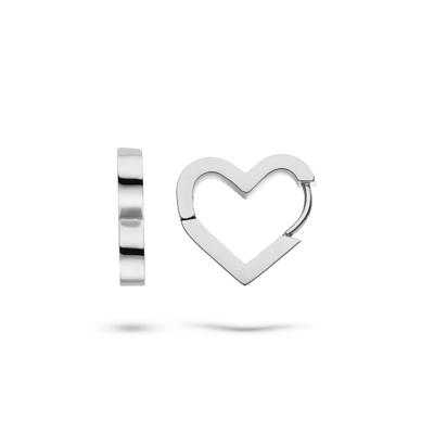Paar Creolen COPENHAGEN STUDIOS "Schmuck Geschenk Edelstahl Creolen Herz Infinity", silber (edelstahlfarben), Ohrringe, Damen, 15mm, Edelstahl