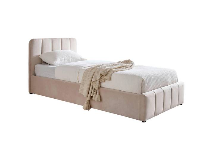 Boxxx Polsterbett, Beige, Kunststoff, Pappel, massiv, 90x200 cm, Stoffauswahl, in verschiedenen Größen erhältlich, Schlafzimmer, Betten, Polsterbetten