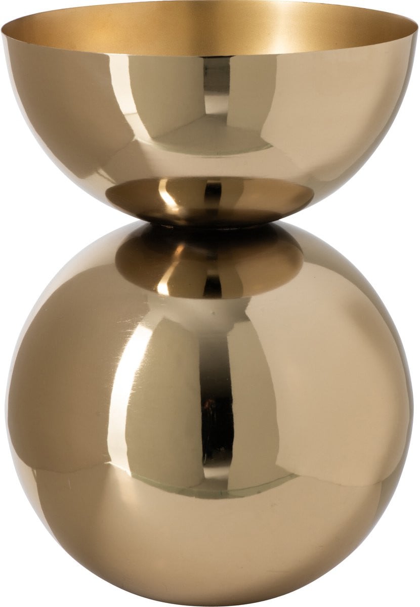 J-Line Ronde glanzende vaas - Goud - Large