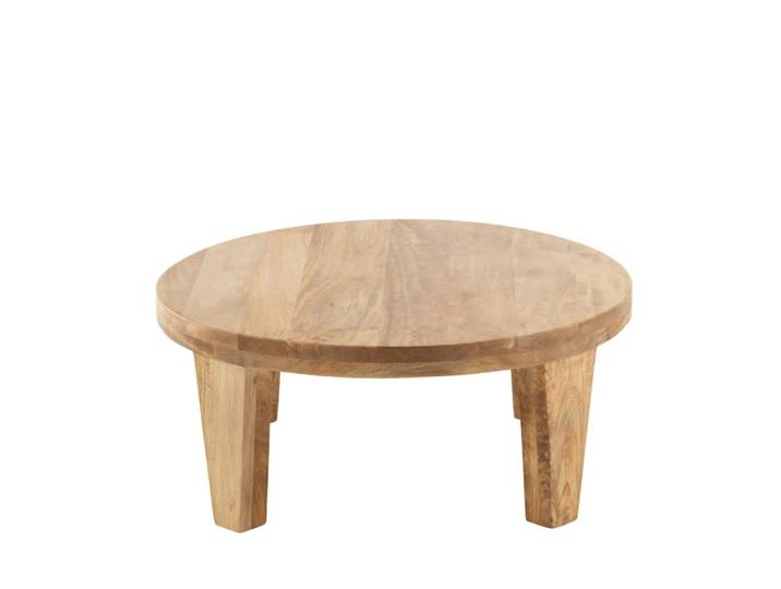 Table basse ronde en manguier d80