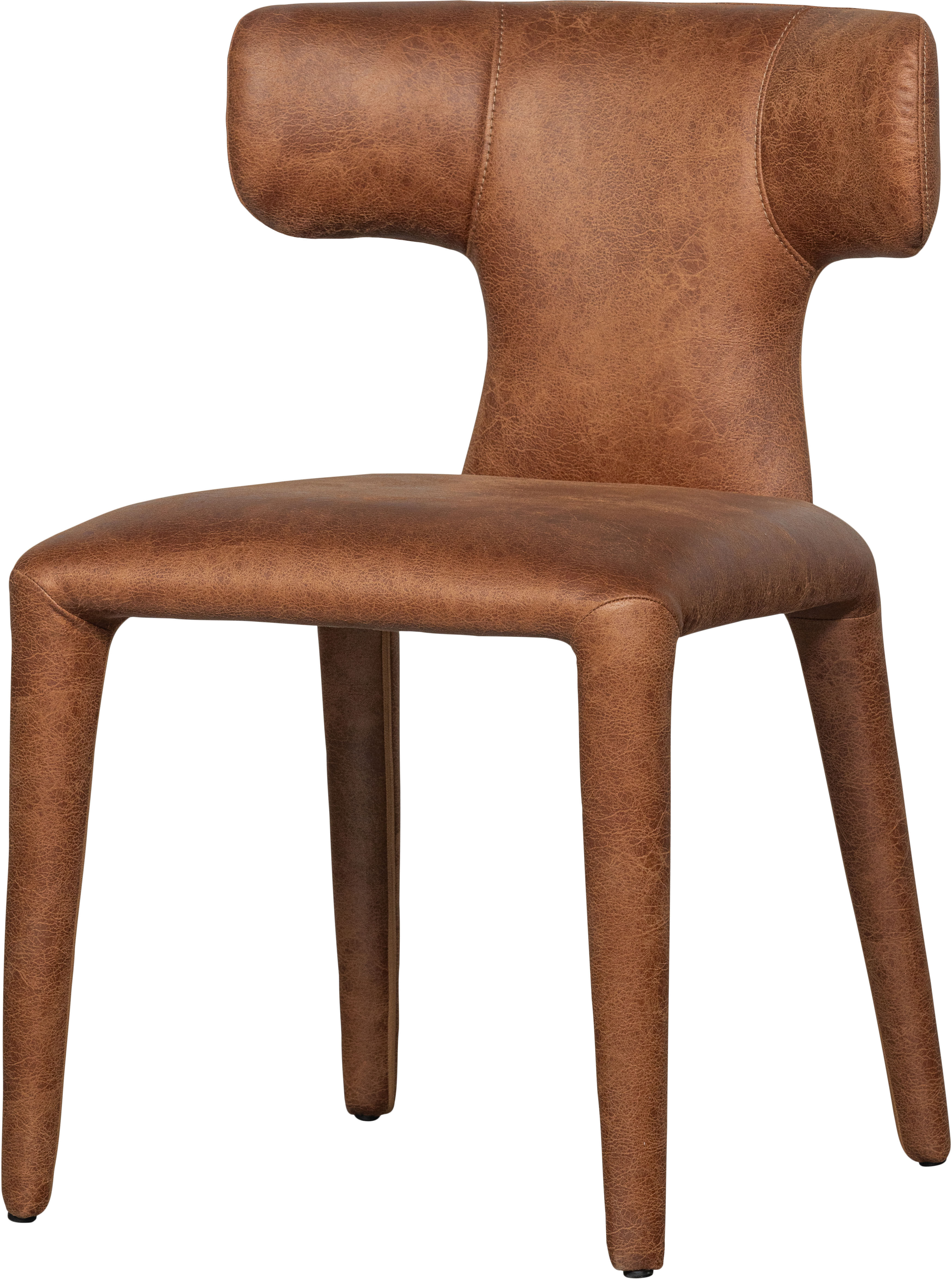 Esszimmerstuhl WOOOD "Permit aus Kunstleder komplett gepolstert H 78 x B 52 cm", braun, B:52cm H:78cm T:53cm, Stoff, Stühle, Esszimmerstuhl, 4-Fuss-Gestell, gepolstert, H 78 cm x B 52 cm braun B/H/T: 52cm x 78cm x 53cm, 2 Stk., Webstoff