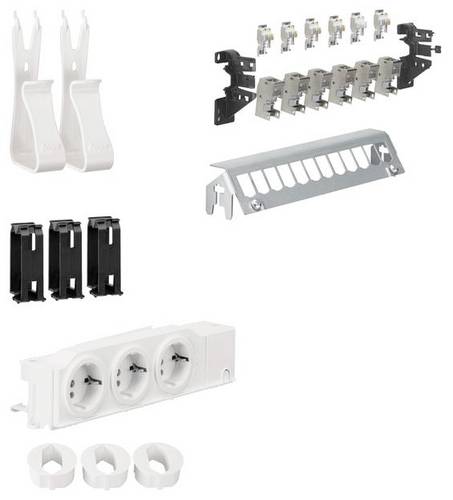 Hager UM00M1 UM00M1 Multimedia Kit univers m.3xSteckdose 12xPatchPanel 6xRJ45 Multimedia Kit 1St.
