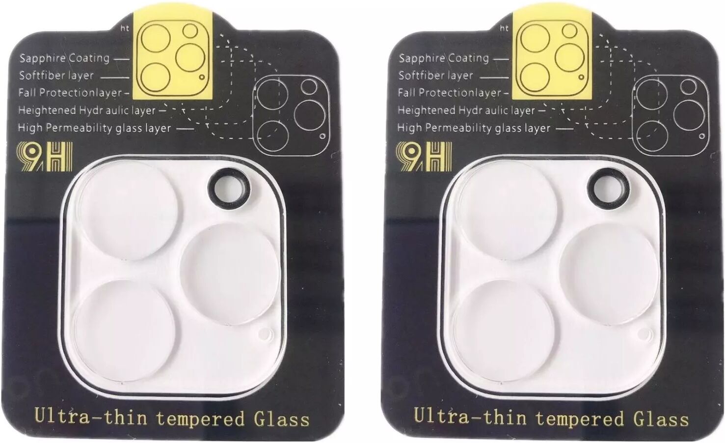 INF Cache objectif pour appareil photo iPhone 12 Pro Max en verre trempé pack de 2