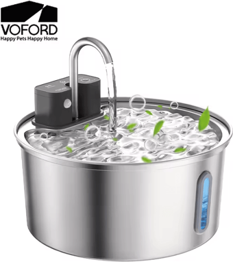 Inspire Curations HydraFlow Wireless Pet Water Fountain 3.2L Stainless Steel Automatic Cat & Dog Water Dispenser fountain 3.2l