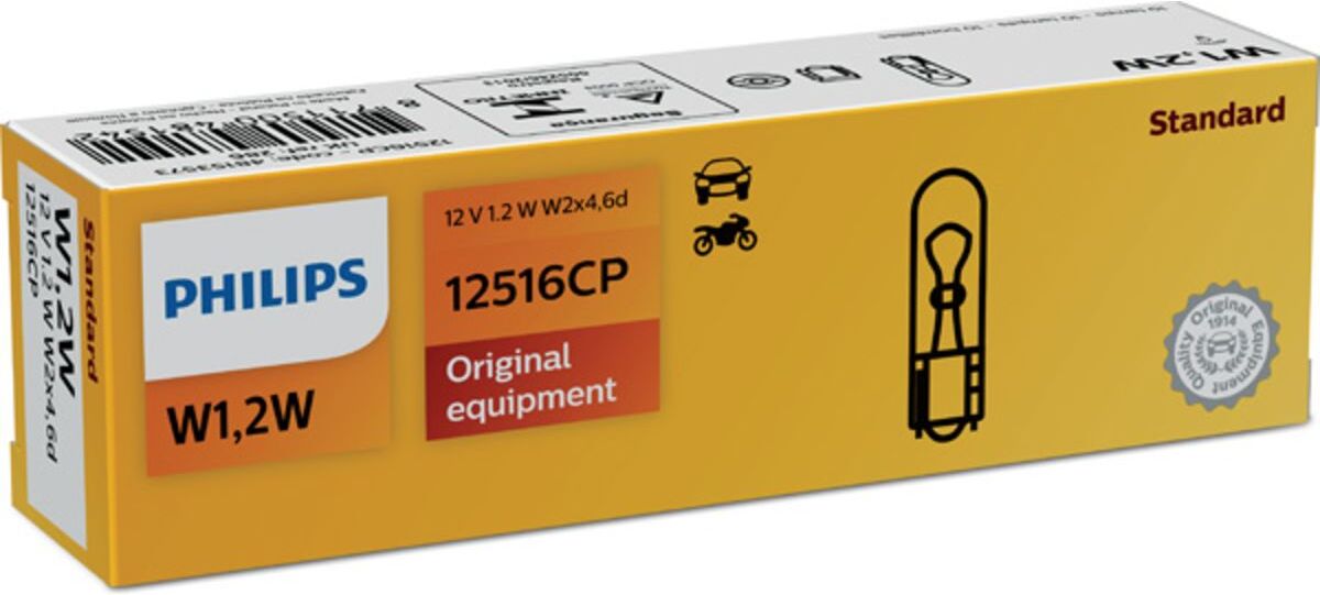 Lâmpada secundária PHILIPS PBT5 12V, 1,2W