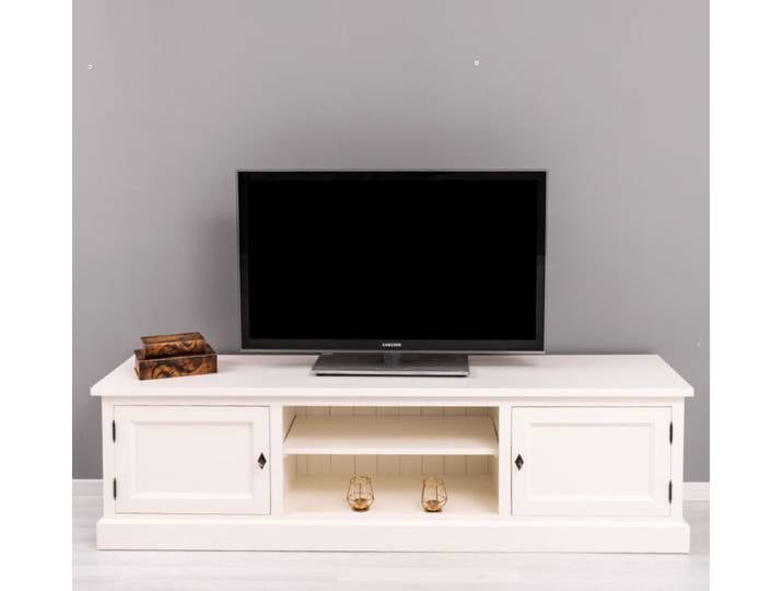 Massivholz TV Sideboard Landhausstil altweiß