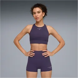PUMA x HYROX Shapeluxe Mid Support High Neck Sport-BH Damen 64 - deep plum XS