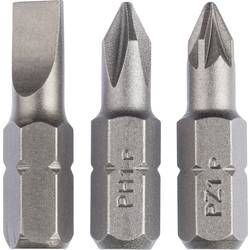 Bosch Accessories 2609255974 Bit-Set 3teilig Schlitz, Kreuzschlitz Phillips, Kreuzschlitz Pozidriv