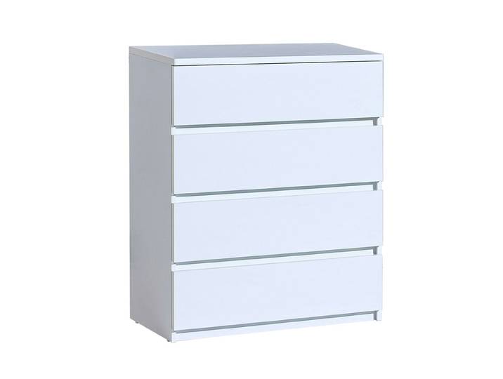 Masseno Kommode KRYOS 80,1 cm Sideboard mit 4 Schubladen für Wohnzimmer Schlafzimmer Modern 80,1x40x94 cm Weiß