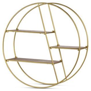 Lone Elm Studios 28 in H Foldable Round Wall Shelf