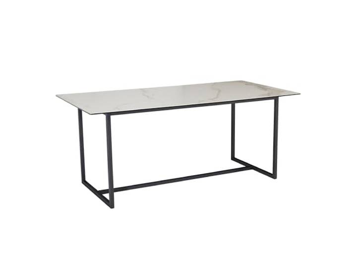 Wohnling Esstisch 180x90x76 cm Keramik Weiß Marmor-Optik