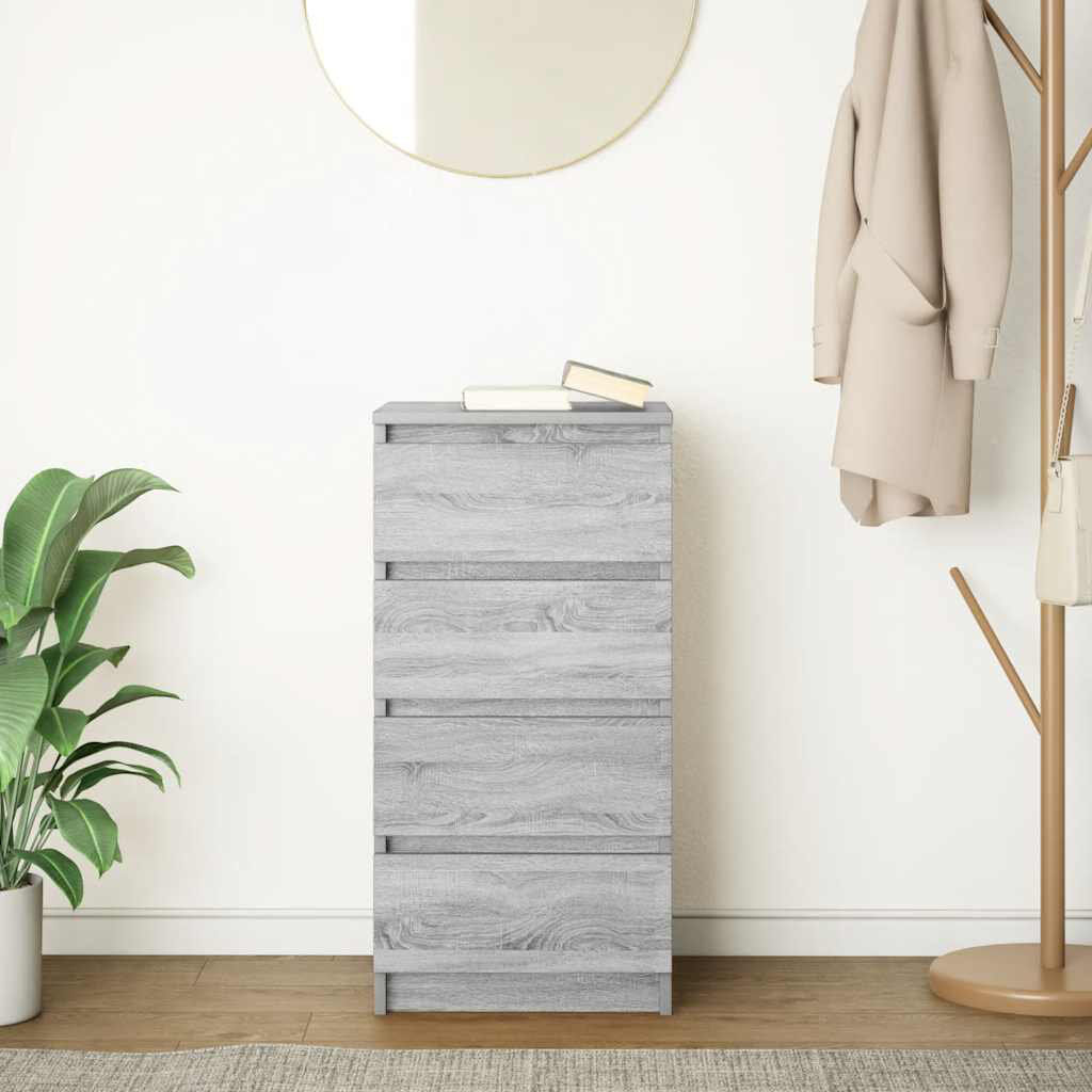 Latitude Run Sideboard 37.5X35x76 Cm Engineered Wood Grey Sonoma