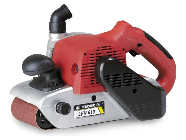 Ponceuse à bande LEN 610\, 100 x 155mm\, 1200W\, STAYER