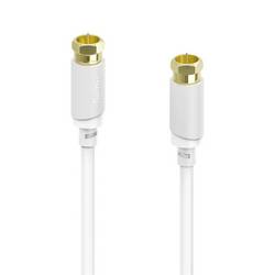 hama 00202019 SAT-Anschlusskabel, F-Stecker - F-Stecker, vergoldet, 1,5 m, 120 dB
