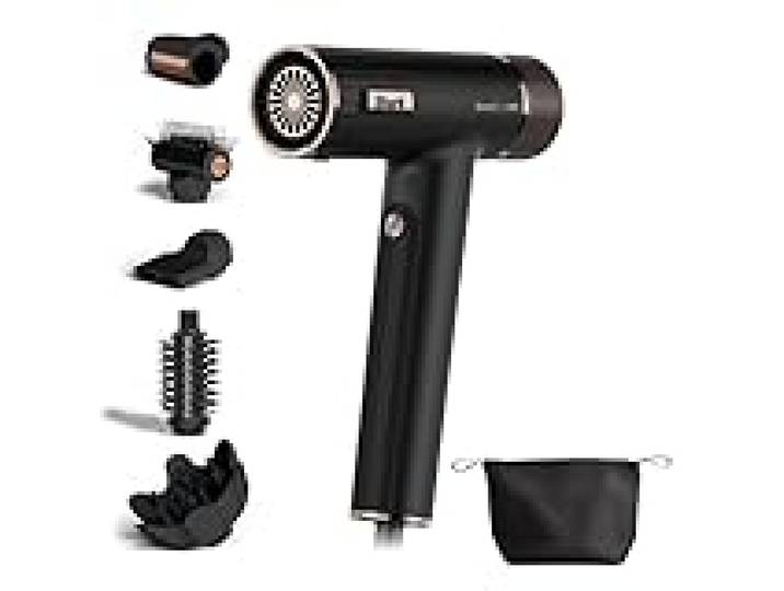 Shark sèche-Cheveux SpeedStyle Pro Ultra-performant, Ultra-Rapide, Noir Tous types de cheveux, technologie Scalp Shield, 5 embouts, ionique, sans dommage thermique, sac de rangement - HD752EU