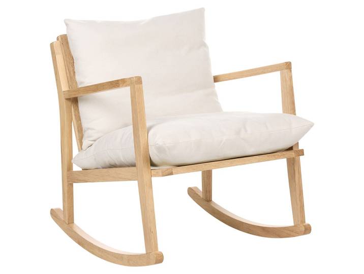 SCHAUKELSESSEL Holz Hellbraun/Hellbeige Kjevik