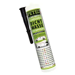 PETEC 83300 Scheibendichtmasse Karosseriedichtmasse Schwarz Flasche 310ml