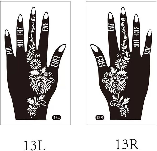 INF Temporäre Tattoo-Aufkleber für den Handrücken - 1 Paar