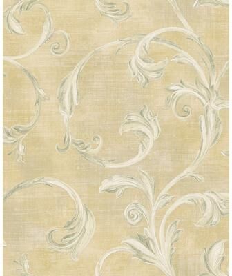 Seabrook Designs Ekin Scroll Unpasted Wallpaper