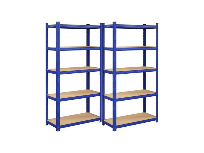 Hansiro Standregal 2Er-Set, Blau, Metall, 90x180x40 cm, Freizeit & Co, Heimwerken, Werkstatteinrichtung