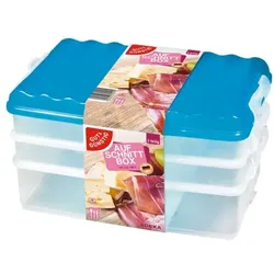 Gut & Günstig Aufschnittbox »3-teilig« 2x 1 L / 1x 2 L blau