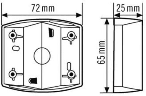ESYLUX MD-Ecksockel sw f. BWM der MD Ser. EDGE MOUNTING BK (EM10025532)