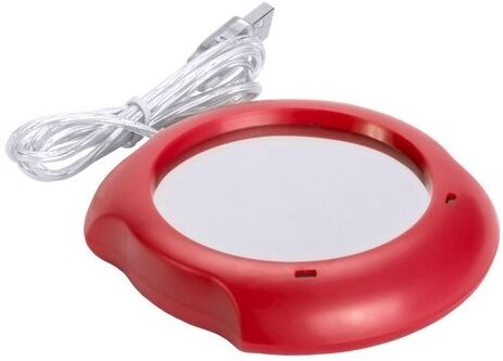 Chauffe-tasse publicitaire USB rouge