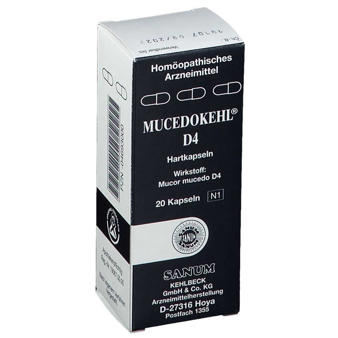 Mucedokehl D 4 Kapseln 20 St