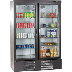 KBS Gastrotechnik Glastür-Tiefkühlschrank TKU 1200 G mit Drehtüren