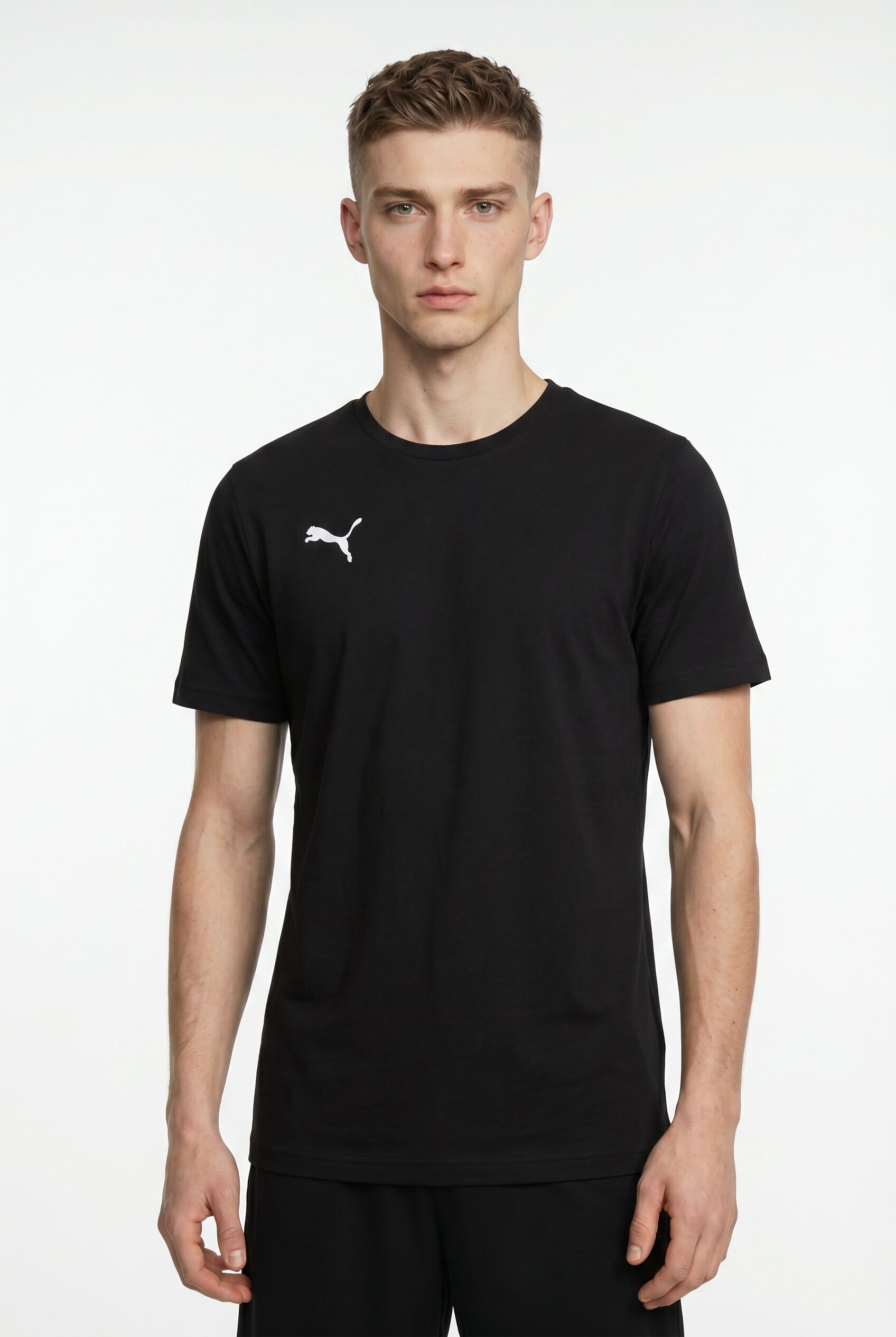 Trainingsshirt PUMA "TEAMGOAL 23 CASUALS TEE", Herren, Gr. XXL, schwarz (puma schwarz), Jersey, Obermaterial: 100% Baumwolle, unifarben, slim fit normal, Rundhals, Shirts Trainingsshirt, Kurzarmdesign, mit Rundhalsausschnitt, für Fussball geeignet puma sc