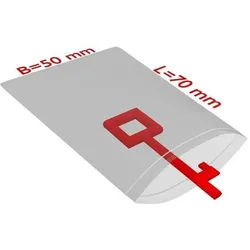 Transpak, Verpackungsmaterial, Druckverschlussbeutel Masse 50x70mm Stärke 50μ PE transparent