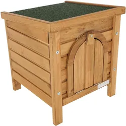 Kerbl Outdoor-Kleintierhaus mit aufklappbarem Bitumdach, Gehege