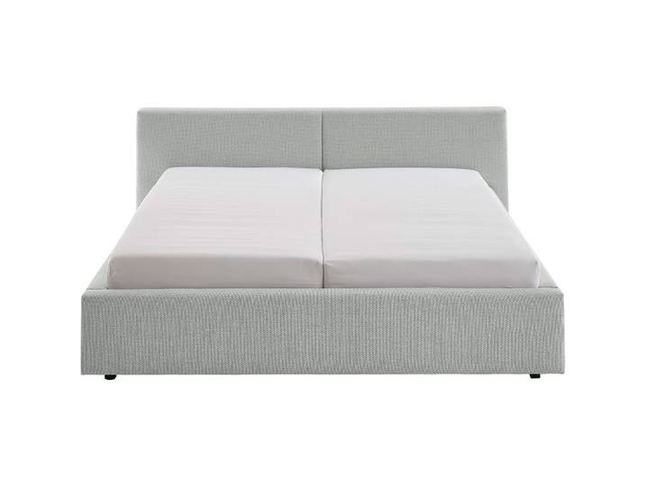Bett Lois hellgrau Stoff 160 x 200 cm - Bett