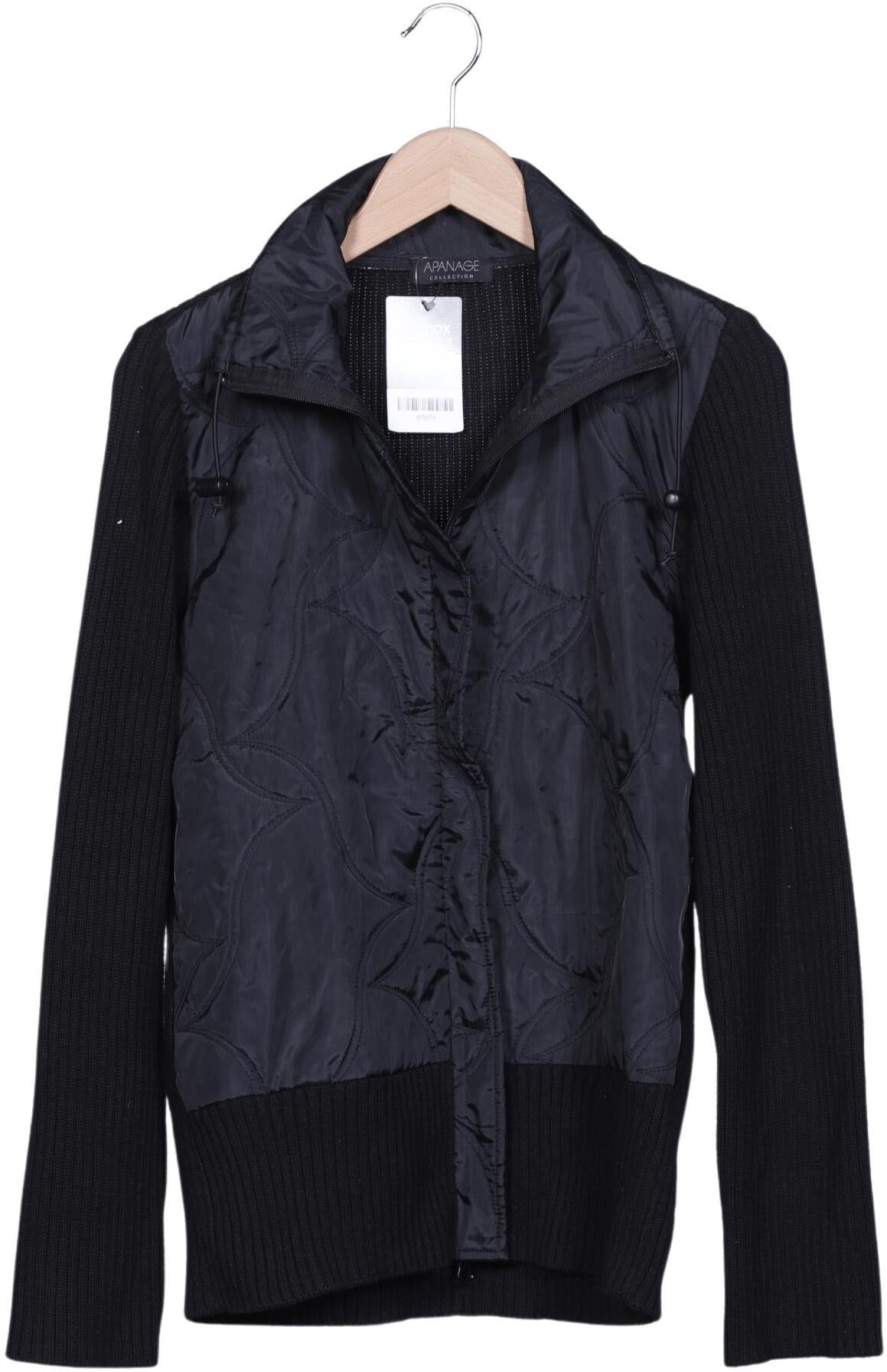 Apanage Damen Jacke, Schwarz, Gr. EU 40, Baumwolle / Synthetik - Second Hand
