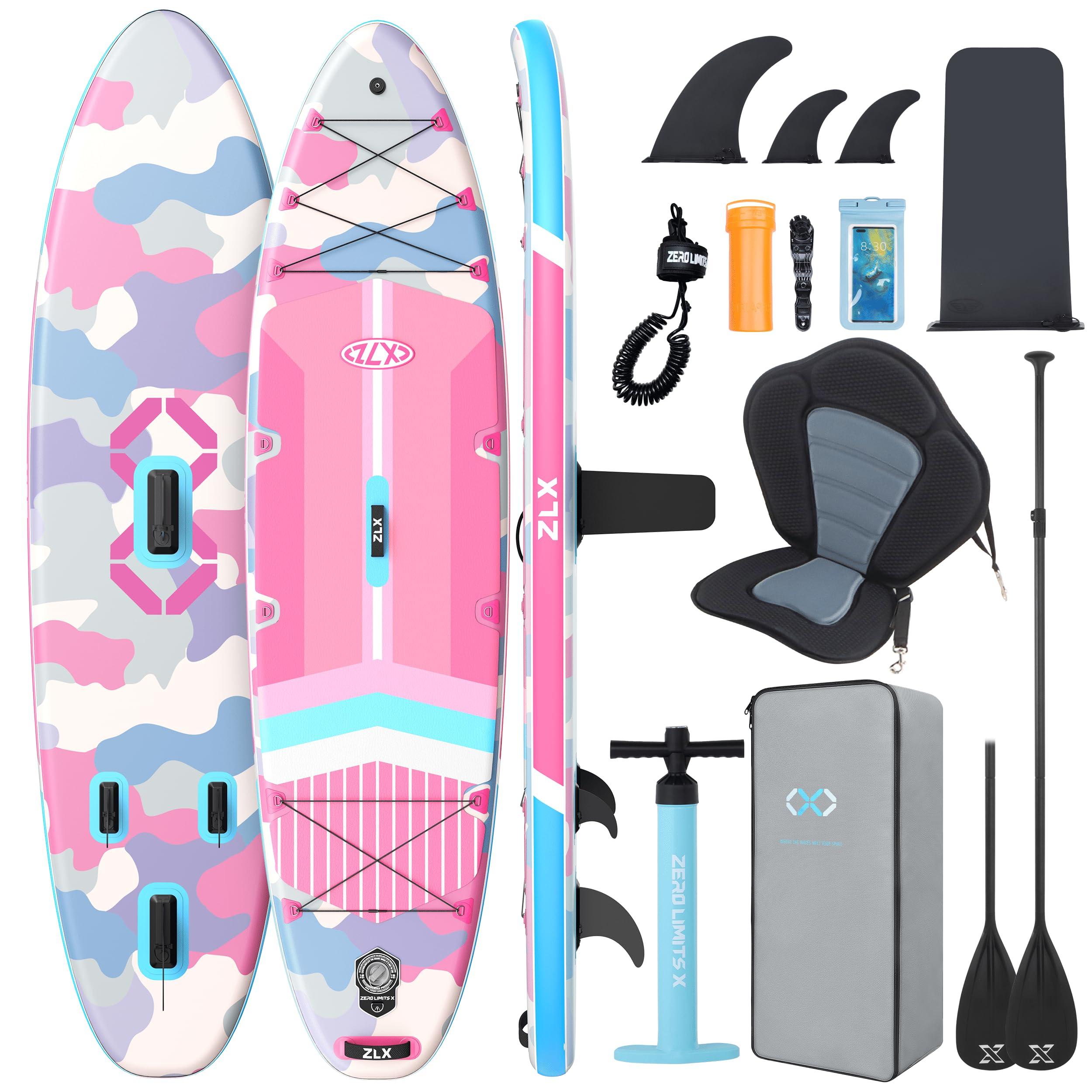 Stand-Up-Paddleboard, Tarnmuster "Roze" - 350 x 89 cm - Tragfähigkeit: 250 kg