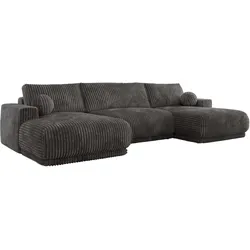 WOHNLANDSCHAFT RINA U Grau Cord