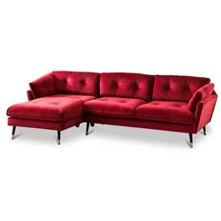 BOOOM Ecksofa Japan Stoff Dark Red