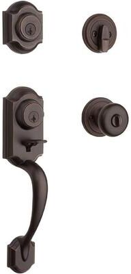 Kwikset Montara Front Door Lock Handle and Deadbolt Set, Venetian Bronze