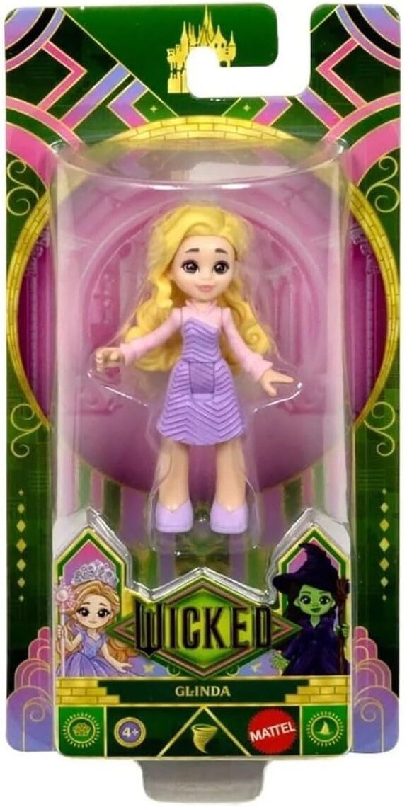 Wicked - Entertainment Small Doll - Glinda, 3-Inch, Poseable, for Kids, Mattel