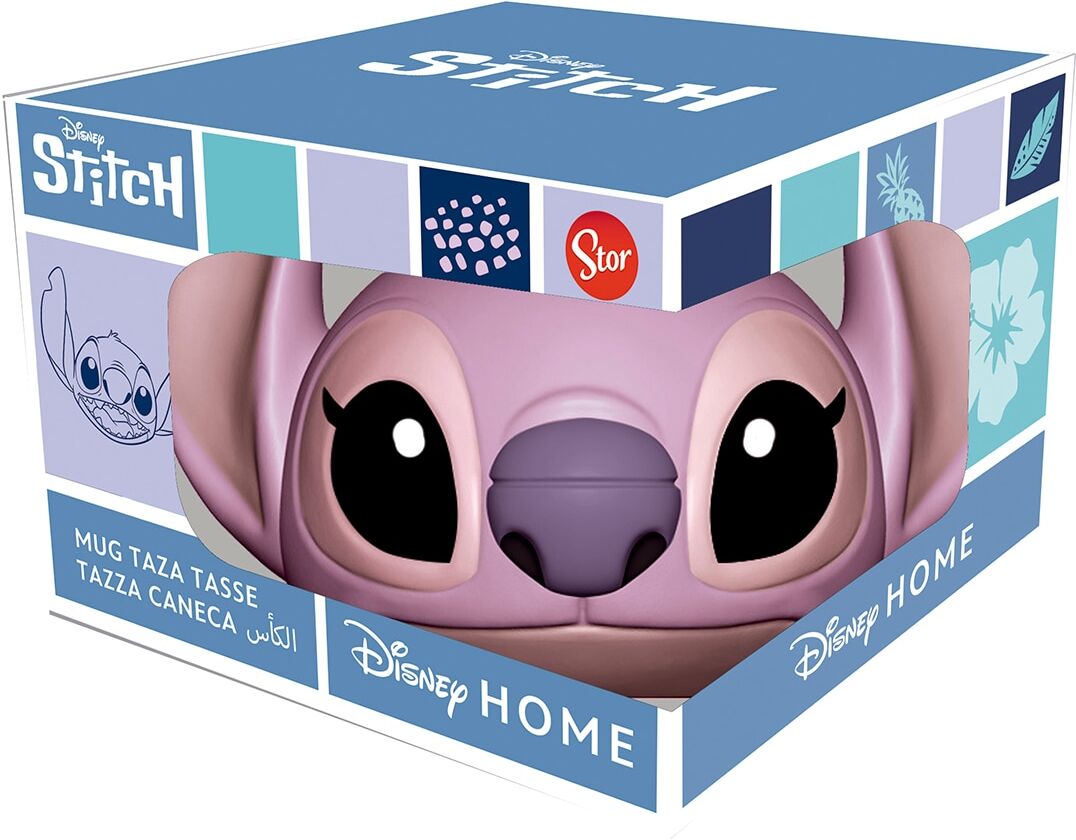 Stor Taza 3D Angel Stitch Disney.