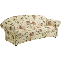 SOFA Landhaus 2,5-Sitzer Kama Bezug Flachgewebe Blumenmuster 1