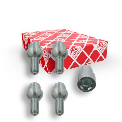 Febi Bilstein Radschraubensatz Kugelbund M12x1.5x25 8.8 [Hersteller-Nr. 27048] für Dacia, VW, Mercedes-Benz, Renault, Audi