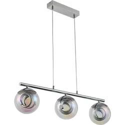 LED-Hängeleuchte Moderni Chrom/Perlmutt max. 18 Watt