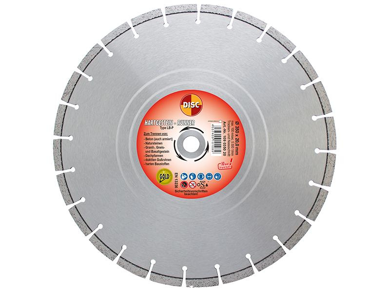 DISCDIAMANT Diascheibe LB-P 350x20,0 mm f. harte Baustoffe, 10 mm Seg. 09944559