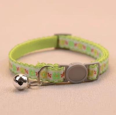 Inspire Picks Floral Embroidered Cat Collar With Bell Adjustable Lace Pet Collar 5