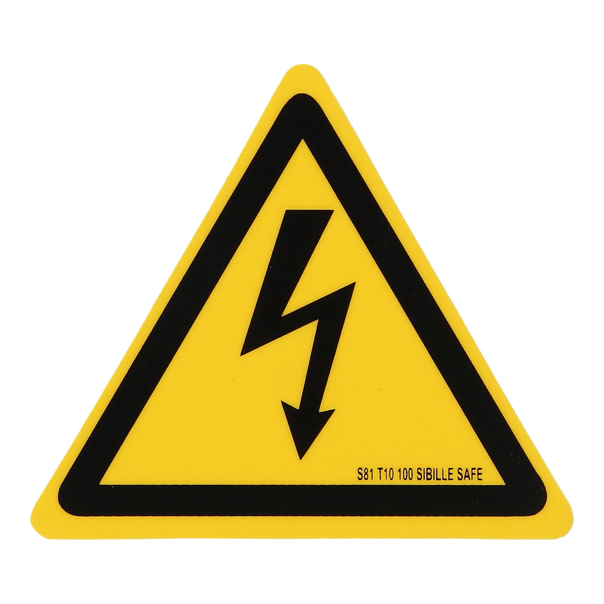 KS Tools Warnschild-Hybrid-Blitz, Kunststoff, 100 mm (117.0177)
